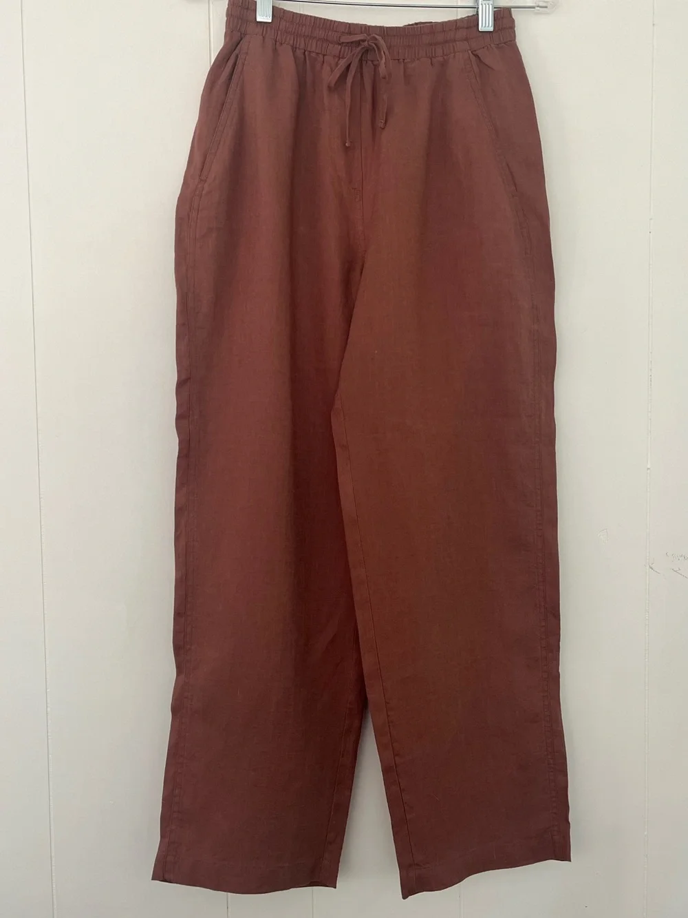 Banana Republic The Getaway Straight Leg Pull On Pant in Linen Size XS
